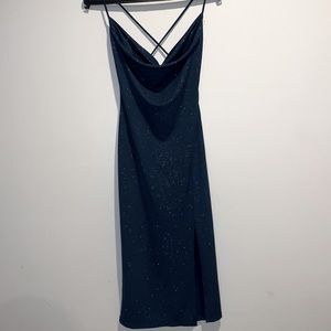 Eclipse midi cowl neck dress